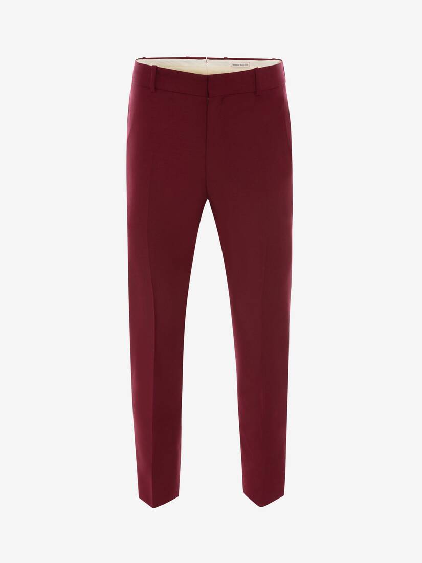 Pantalones Alexander McQueen Wool Mohair Hombre - Vino - Mexico 346-BEHSFX